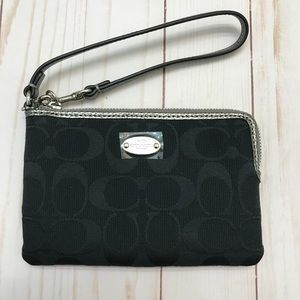 Coach corner zip wristlet wallet w/ box